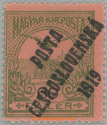 275444 -  Pof.94, 60f zelená / černá, III. typ přetisku; nálepka