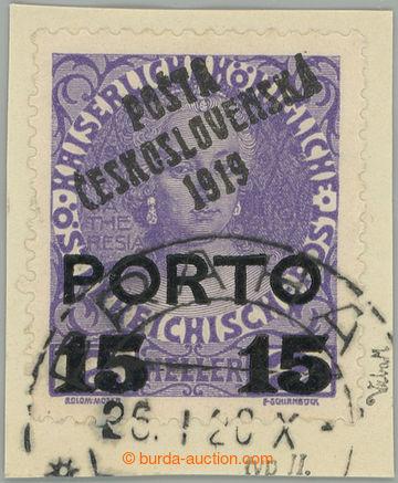275445 -  Pof.84, Přetisk PORTO 15/2h fialová / černá, II. typ, n