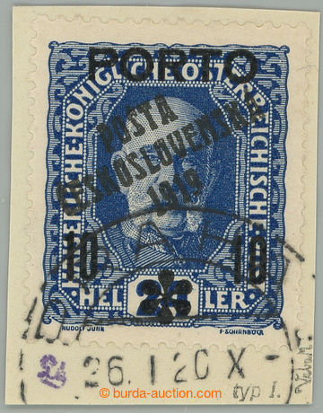 275449 -  Pof.85, Přetisk PORTO 10/24h modrá, I. typ, na malém vý