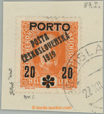 275452 -  Pof.87, Přetisk PORTO 20/54h oranžová, I. typ, na malém