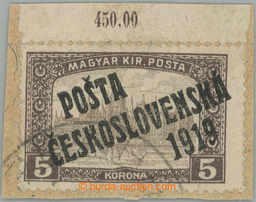 275454 -  Pof.117, 5K hnědá s horním okrajem s počítadlem, na ma