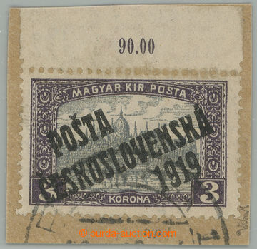 275458 -  Pof.116, 3K fialová / šedá s horním okrajem s počítad