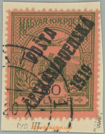 275460 -  Pof.94, 60h zelená / růžová na malém výstřižku s fr