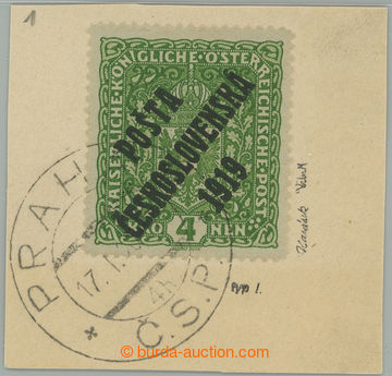 275473 -  Pof.50II, Znak 4K světle zelená, široký formát, přeti