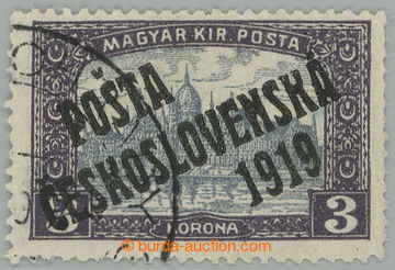 275484 -  Pof.116, 3K fialová / šedá, III. typ, s fragmentem DR KR