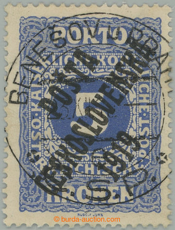 275492 -  Pof.81, Malé číslice 5K modrá, II. typ, s celým DR BEN