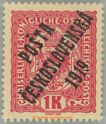 275495 -  Pof.47a, Znak 1K červená, černý přetisk, II. typ; svě