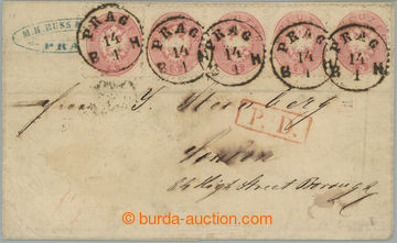 275503 - 1864 dopis do Londýna vyfr. vodorovnou 5-páskou Ferch.32, 