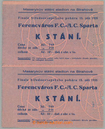 275511 - 1935 FOTBAL / AC SPARTA PRAHA / sestava 2 vstupenek na zápa