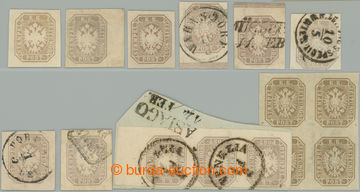 275527 - 1863 SESTAVA / Ferch.29, Znak 1,05Kr, sestava 11ks, mj. 2x o