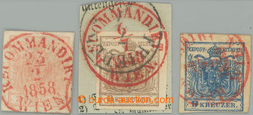 275544 -  Ferch.3, 4, 5, Znak 3Kr, 6Kr (na výstřižku) a 9Kr, vše 