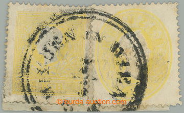 275551 - 1861 SMÍŠENÁ FRANKATURA / Ferch.10II+18, 2Kr žlutá 1858