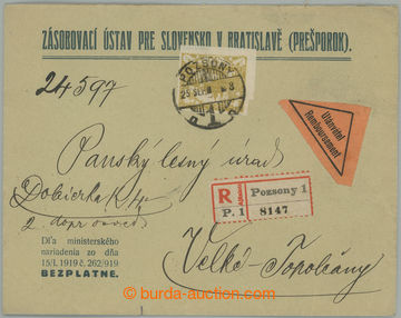 275562 - 1919 úřední dopis zaslaný jako R+ Dobírka 4Kč v tuzems