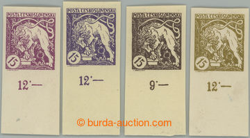 275565 -  ZT  Lev trhající okovy 15h, sestava 4ks zkusmých tisků 