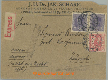 275568 - 1919 firemní Ex-dopis zaslaný do Švýcarska v I. TO, s ř