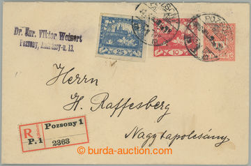 275570 - 1919 CPŘ37, uherská souběžná celinová obálka 10f, roz