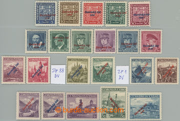 275588 - 1939 Sy.2-22, Přetisková emise, kompletní série, hodnoty