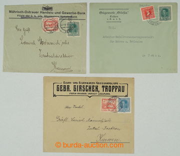 275589 - 1919 sestava 3ks firemních dopisů zaslaných ve II. a III.