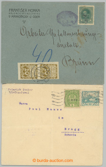 275594 - 1919 sestava 2ks celistvostí z I. TO vyfr. souběžnými fr