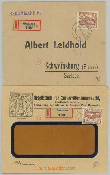 275602 - 1920 sestava 2ks R-dopisů adresovaných do Německa ve III.