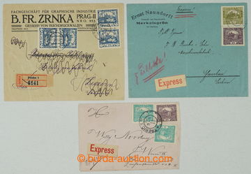 275607 - 1919 sestava 3ks dopisů adresovaných do ciziny ve II. TO, 