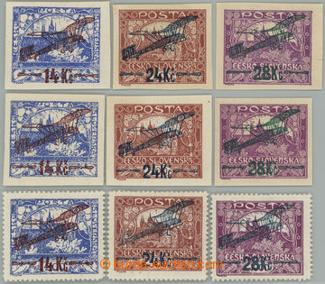 275608 -  Pof.L1-L3, I. letecké provizorium, 3 kompletní série, 1x