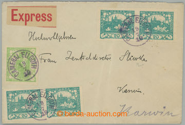 275612 - 1919 Ex-dopis v tuzemsku ve II. TO, poštovné 85h uhrazeno 