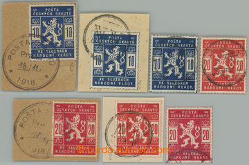 275615 - 1918 Pof.SK1-SK2, 3 kompletní razítkované řady + navíc 