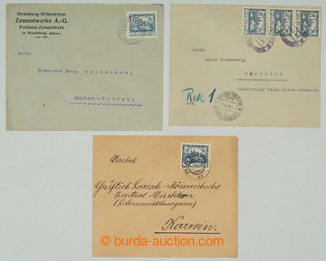 275616 - 1919 sestava 2ks firemních dopisů vyfr. zn. Hradčany 25h 