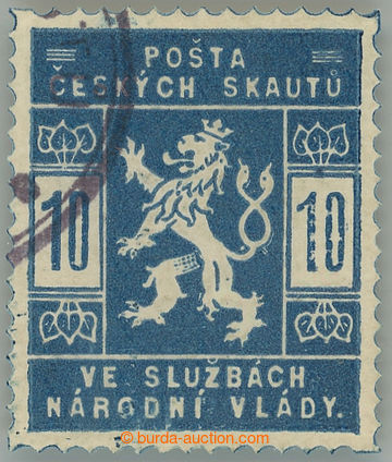 275617 - 1918 Pof.SK1a, 10h světle modrá; pěkný upotřebený kus,