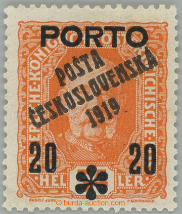 275625 -  Pof.87, Přetisk PORTO 20/54h oranžová, II. typ; nálepky