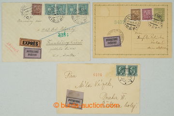 275639 - 1935-1938 sestava 3ks celistvostí zaslaných potrubní poš