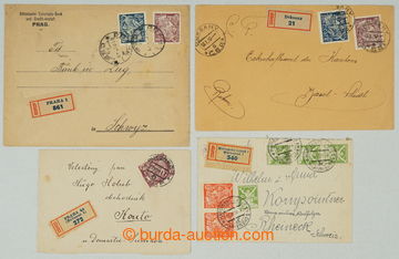 275641 - 1923-1925 sestava 4ks R-dopisů, z toho 3x adresováno do Š