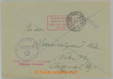 275644 - 1943 úřední dopis adresovaný do Vídně s červeným rá