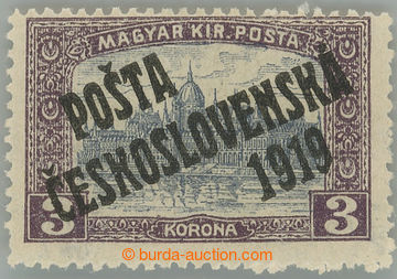 275647 -  Pof.116, 3K fialová / šedá, I. typ přetisku; po nálepc