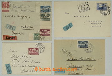 275688 - 1936-1938 SESTAVA / 4ks Let-dopisů vyfr. leteckými zn. 193