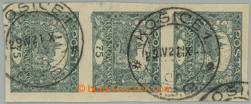 275704 -  Pof.18 STp, 75h šedozelená, svislá 3-páska, spojený ty