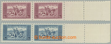 275705 - 1934 Pof.281-282, KDM 1Kč a 2Kč s pravým kupónem a okraj