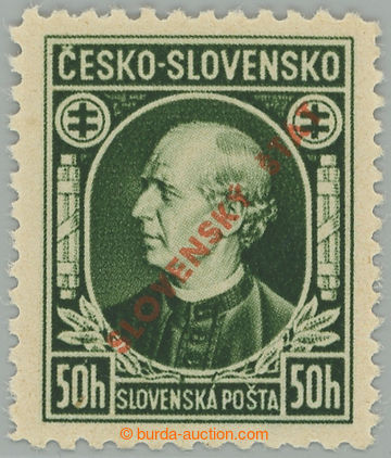 275717 - 1939 Sy.23C, Hlinka 50h zelená s přetiskem, ŘZ 12½ : 10�