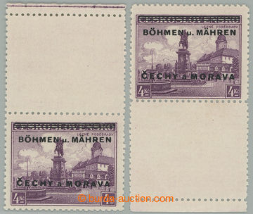 275723 -  Pof.17 KD+KH, Poděbrady 4Kč fialová s horním a dolním 