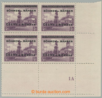 275725 -  Pof.K17 DČ, Poděbrady 4Kč fialová, pravý dolní rohov�