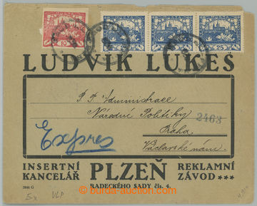 275728 - 1919 BROD N. L. - PRAHA / razítko VLP na firemní obálce v
