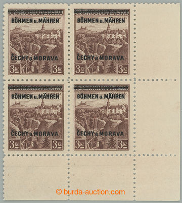 275735 -  Pof.16 PD, Český ráj 3Kč, pravý dolní rohový 4-blok,