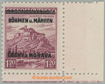 275743 -  Pof.11 PD, Mukačevo 1,20Kč, pravý dolní rohový kus, ú