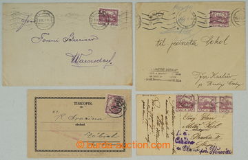 275747 - 1919 HODNOTA 3H FIALOVÁ / sestava 4 celistvostí vyfr. hodn