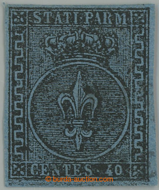 275767 - 1852 Sass.5, Heraldická lilie 40c modrá; pěkný kus, zk. 