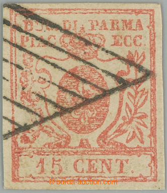275771 - 1857-1859 Sass.9, Heraldická lilie 15c rumělková; pěkný