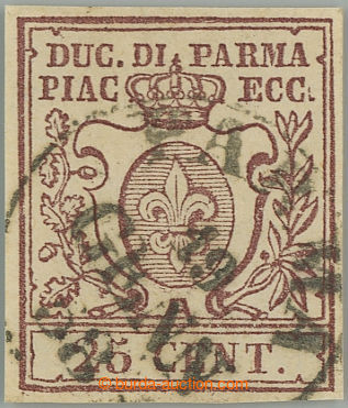 275772 - 1857-1859 Sass.10, Heraldická lilie 25c bruno lilla; pěkn�