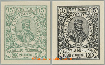 275779 - 1910 ZT  Mi.98, 15c+5c, sestava 2 zkusmých tisků v zelené