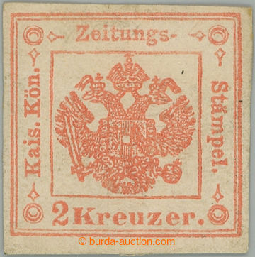 275782 - 1858 NOVINOVÁ KOLKOVÁ ZNÁMKA / ANK.LV2, Sass.3, Znak 2K �
